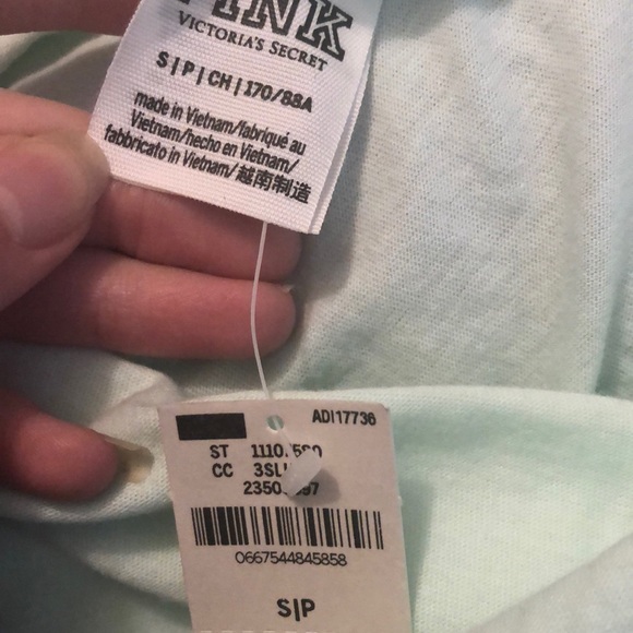 Victoria’s Secret PINK Blue shirt/cross lace back - Picture 3 of 3